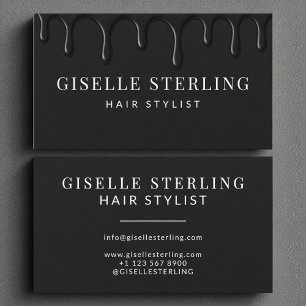 Carte De Visite Black Driving Luxe Hair Styliste