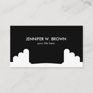 Carte De Visite Black Dumbbell Fitness Trainer Coach Sport