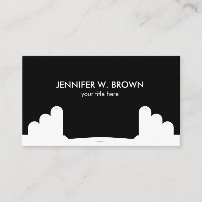 Carte De Visite Black Dumbbell Fitness Trainer Coach Sport (Devant)