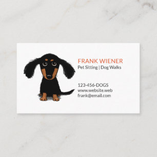 Carte De Visite Black et Tan Dachshund Doxie mignon chien de des