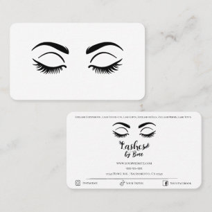 Carte De Visite Black Eyelashes Lashes Beauté Lash