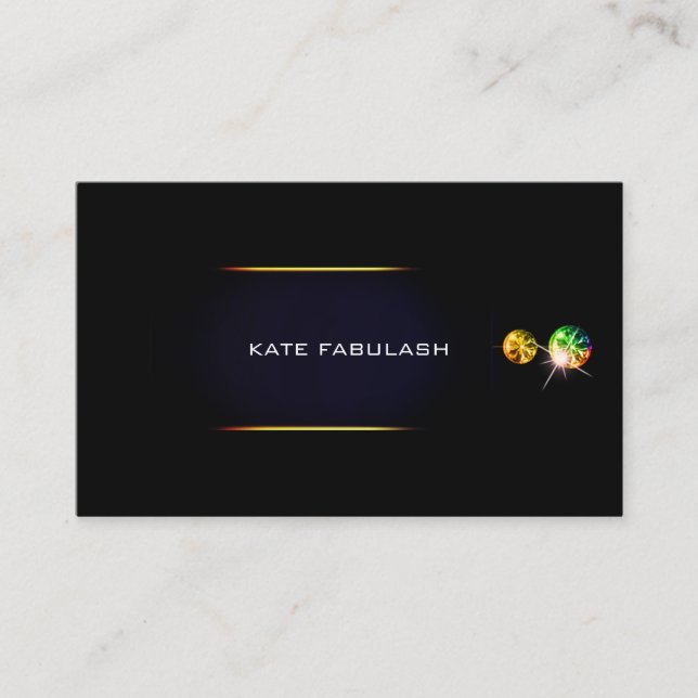 Carte De Visite Black Gold Diamond Fashion Crystals VIP (Devant)