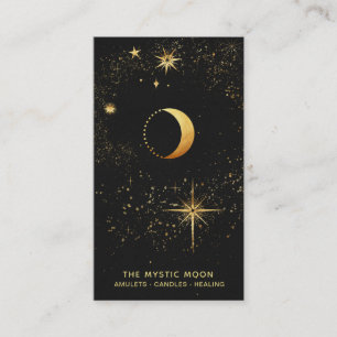 Carte De Visite *~* Black Gold Luna Mystic Moon Luna