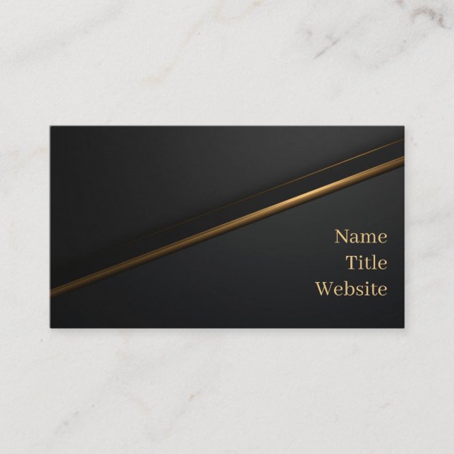 Carte De Visite Black Gold Luxury Business Card (Devant)