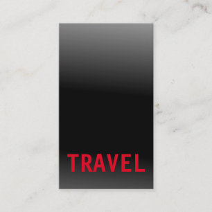 Carte De Visite Black Grey Red Travel Agent Professionnel