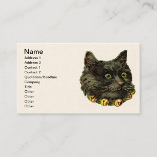 Carte De Visite Black Kitty Vintage