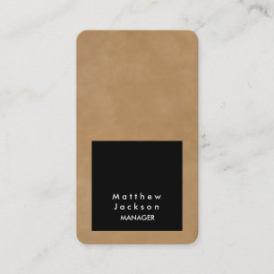 Carte De Visite Black Light Brown moderne Plain professionnel tend