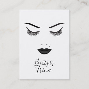 Carte De Visite Black Lips maquillage visage sourcils lèvres glam 
