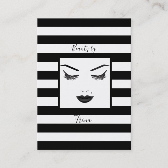Carte De Visite Black Lips maquillage visage sourcils lèvres glam  (Devant)