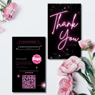 Carte De Visite Black Modern rose parties scintillant commander me