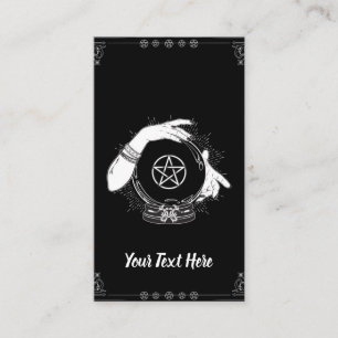 Carte De Visite Black Mystic Fortune Teller Mysal Crystal Ball