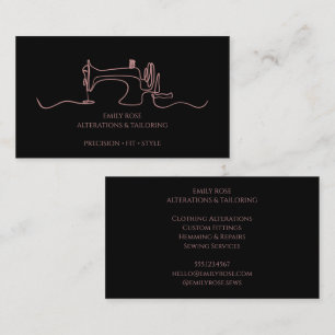 Carte De Visite Black Rose Or Couture Tailor Alterations