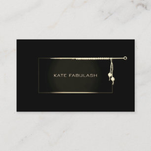 Carte De Visite Black Sepia Crystals Diamond Fashion Needlewoman