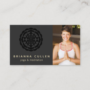 Carte De Visite Black Shri Yantra, Méditation Yoga Ajouter photo