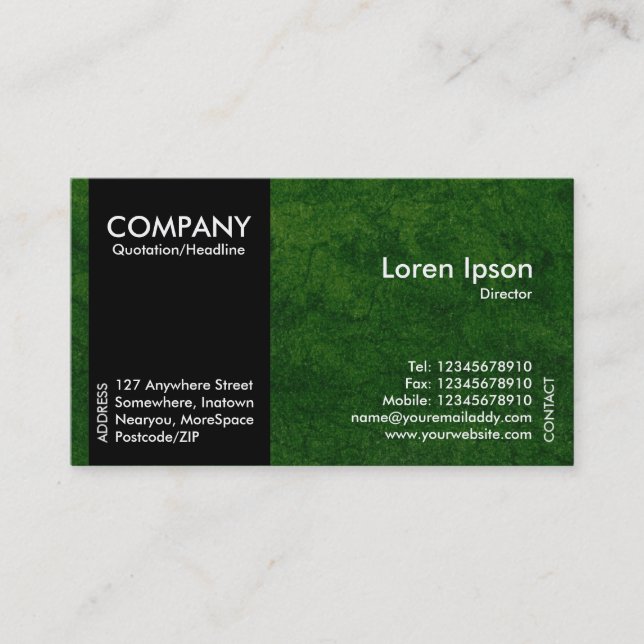 Carte De Visite Black SideBand - Green Planet Texture (Devant)