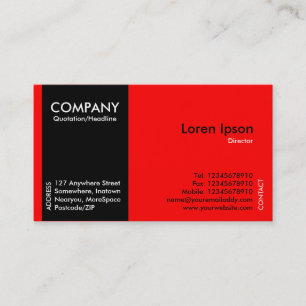 Carte De Visite Black SideBand - Rouge (FF0000)