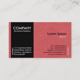 Carte De Visite Black SideBand - Texture de papier rouge