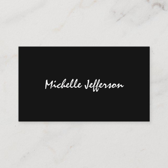 Carte De Visite Black | Simple | Professionnel (Devant)
