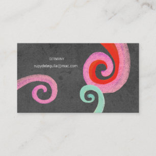 Carte de visite Black Swirls