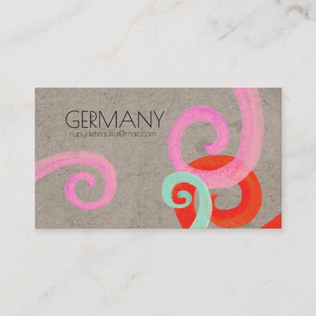 Carte de visite Black Swirls (Devant)