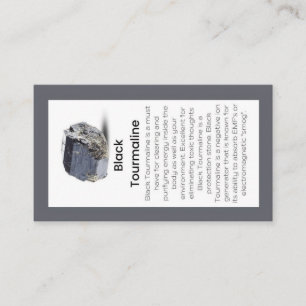 Carte De Visite Black Tourmaline Crystal Signification Bijoux Disp