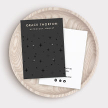 Black Zodiac Celestial Star 4 Trous oreille