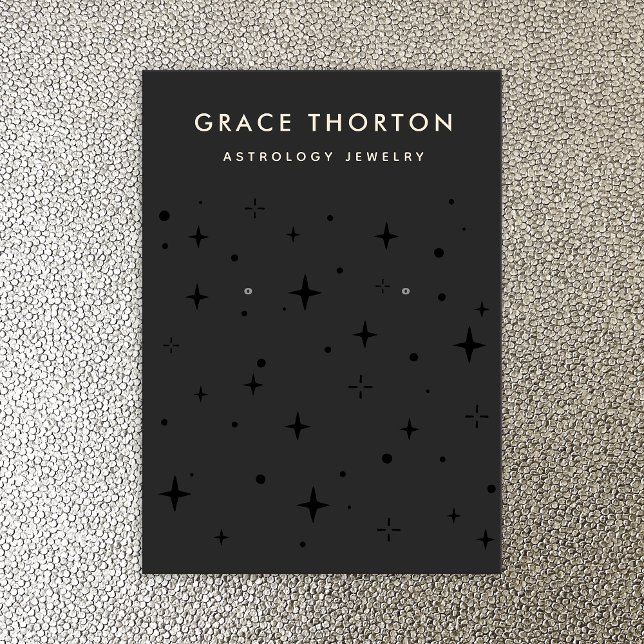 Carte De Visite Black Zodiac Celestial Star Elevage Bijoux Busine (Créateur téléchargé)