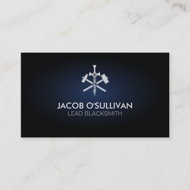 Carte De Visite Blacksmith Iron Works Metal  (Devant)