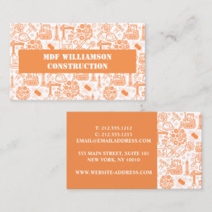 Carte De Visite blanc Architectural Blueprint Engineer Motif