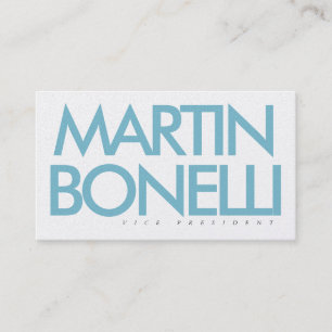 Carte De Visite Blanc Bleu Minimaliste Luxe Perle