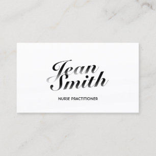 Carte de visite blanc chic de praticienne