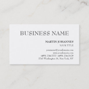 Carte de visite blanc chic professionnel esthétiqu
