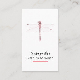 Carte De Visite Blanc créatif de nature de concepteur de libellule