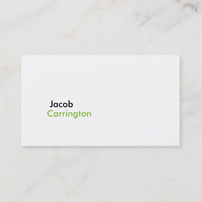 Carte De Visite Blanc croquant moderne simple 2 (Devant)