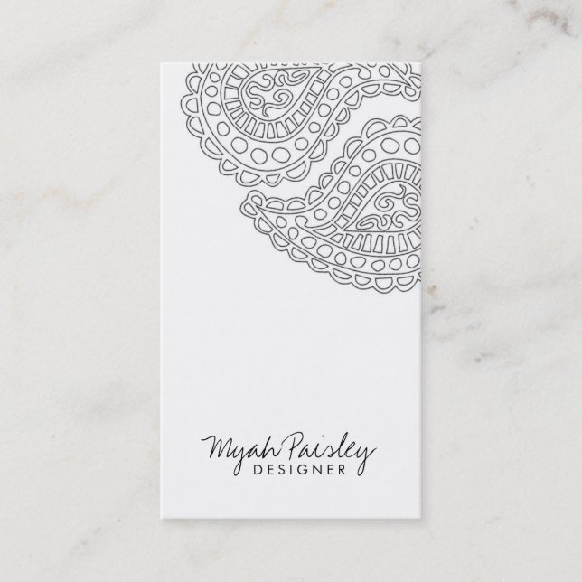 Carte De Visite Blanc de 311 Myah Paisley (Devant)