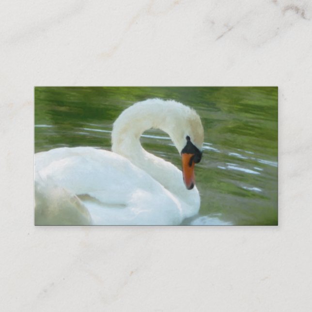 Carte de visite blanc de cygne (Devant)