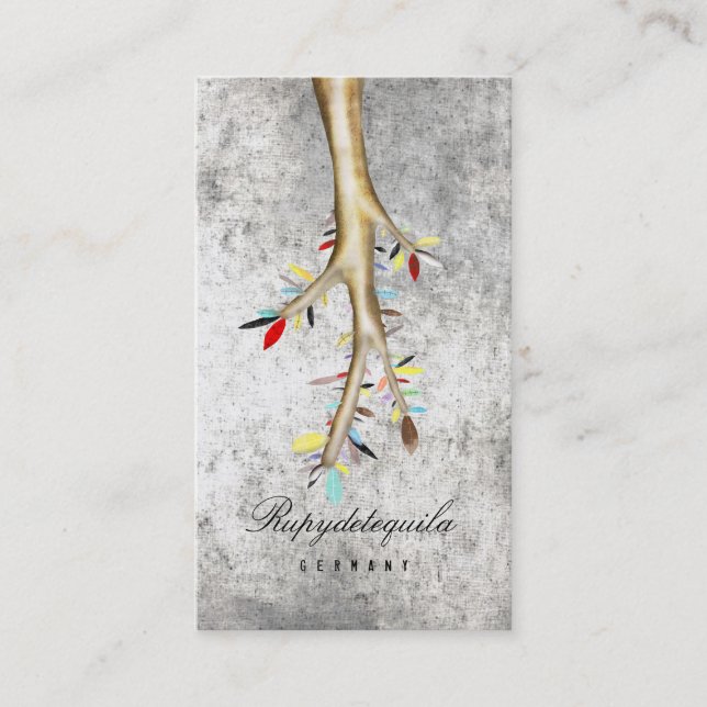 Carte de visite blanc de l'arbre (Devant)