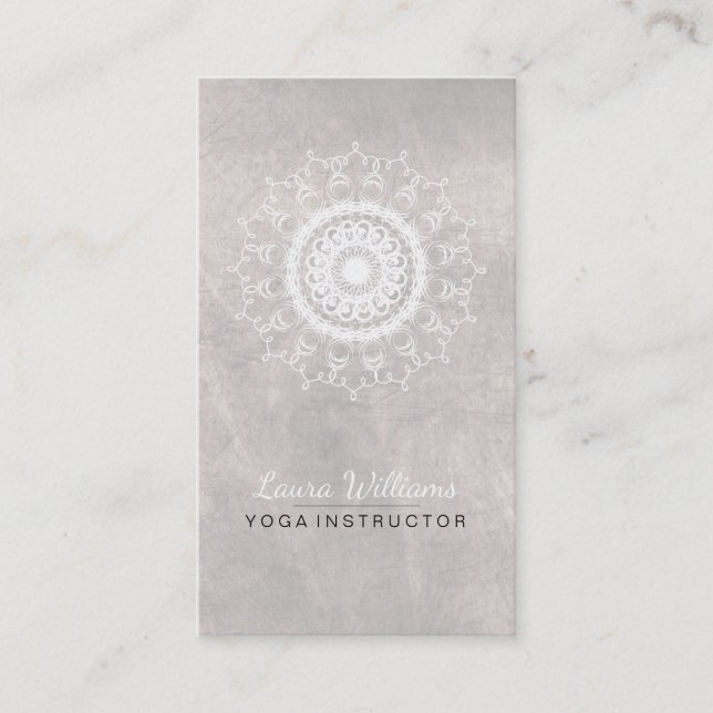 Carte De Visite Blanc de noir de méditation de fleur de Lotus de (Devant)