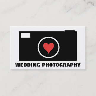 Carte de visite blanc de photographie de mariage