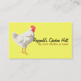 Carte de visite blanc de poulet