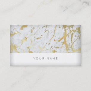 Carte de visite blanc d'or du marbre VIP