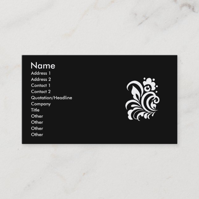 Carte De Visite blanc_fleur (Devant)