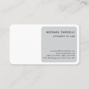 Carte De Visite Blanc Gris Minimaliste Classique Professionnel