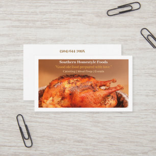Carte De Visite Blanc Homestyle Cuisine de Turquie Viande Aliments