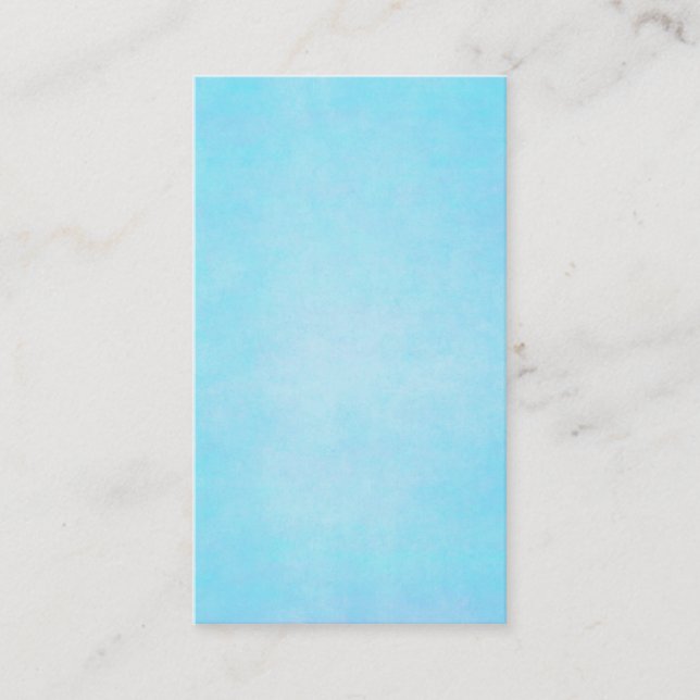 Carte De Visite Blanc léger bleu turquoise de modèle d'aquarelle (Devant)