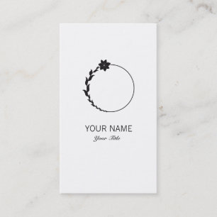 CARTE DE VISITE BLANC MIGNON DE LA LETTRE O DE MONOGRAMME DE FLEUR