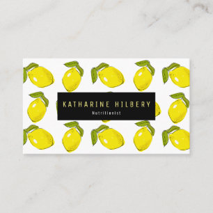 Carte de visite blanc Motif citron