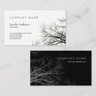 Carte de visite blanc noir créatif de silhouette