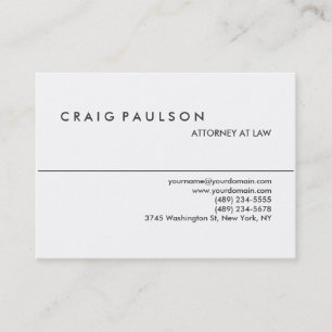 Carte de visite blanc noir potelé d'avocat