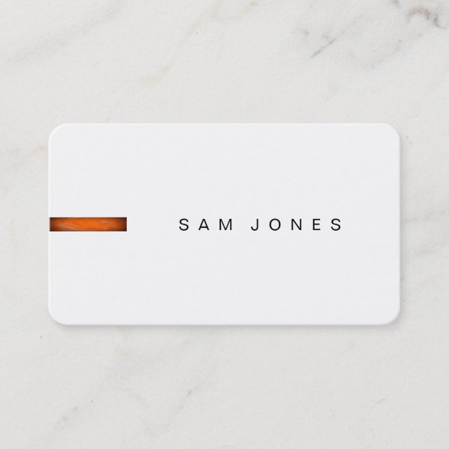 Carte de visite blanc orange moderne (Devant)
